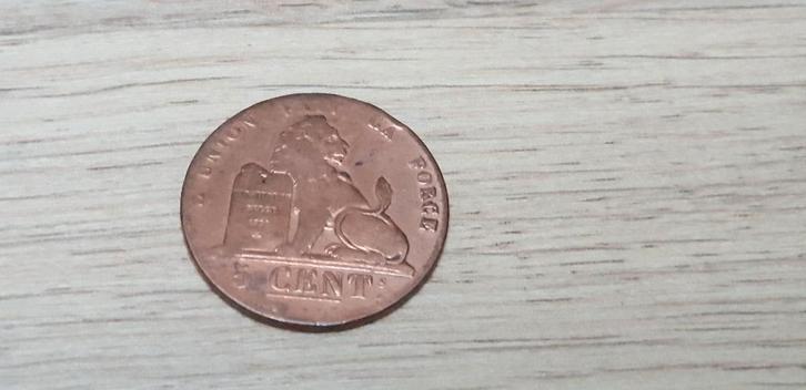 5 centimes - Léopold Ier 1837, Postzegels en Munten, Munten | België, Ophalen of Verzenden