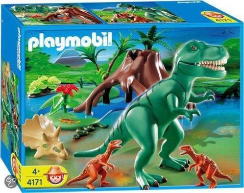 Playmobil 4171 Dinosaurus T-Rex met velociraptors, Kinderen en Baby's, Speelgoed | Playmobil, Zo goed als nieuw, Complete set