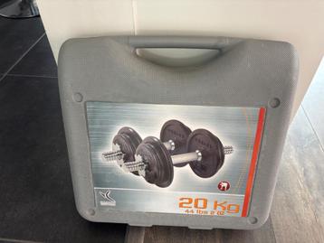 Halters 20 kilogram, Sport en Fitness, Ophalen, Gebruikt, Benen, Halterset