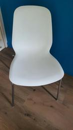 6 Ikea LIDAS witte stoelen met chromen poten, Huis en Inrichting, Ophalen, Wit, Zo goed als nieuw, Vijf, Zes of meer stoelen