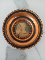 vintage religieuze wanddecoratie koper met Maria, Antiek en Kunst, Antiek | Religieuze voorwerpen, Ophalen of Verzenden