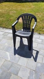 20-23 tuinstoelen grafiet stapelbaar, Ophalen, Zo goed als nieuw, Kunststof, Stapelbaar