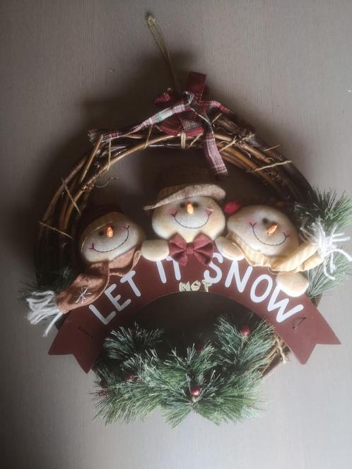 Kerstkrans “let it (not) snow”, Diversen, Kerst, Ophalen of Verzenden