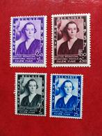 Timbres-poste de Belgique  1937 Reine Elizabeth, Avec timbre, Non oblitéré, Non oblitéré, Gomme originale