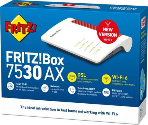 Fritz!box 7530 AX, Computers en Software, Routers en Modems, Nieuw, Router met modem, Verzenden