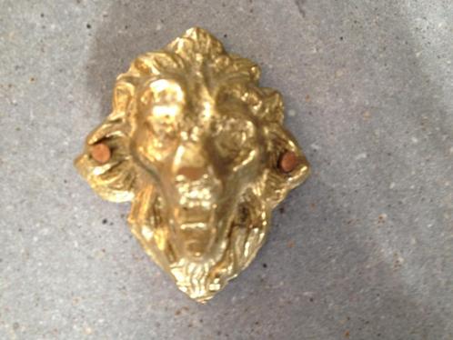 tête de lion en laiton 8,5 x 7 cm, Antiquités & Art, Antiquités | Bronze & Cuivre, Cuivre, Enlèvement ou Envoi