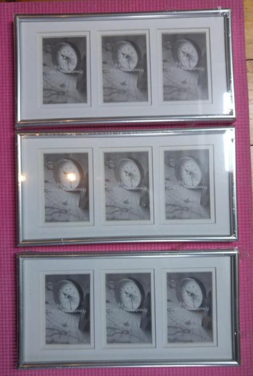 Fotokadertjes, Zilvergrijs, 4 stuks beschikbaar, Nieuw!, Huis en Inrichting, Woonaccessoires | Schilderijen, Tekeningen en Foto's