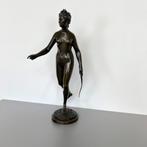 Sculpture Bronze - Diane Chasseresse Houdon 19ème, Ophalen of Verzenden, Brons