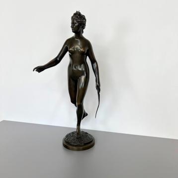 Sculpture Bronze - Diane Chasseresse Houdon 19ème