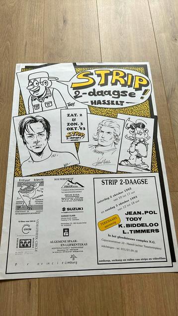Affiche stripbeurs hasselt 1993 jean-pol biddeloo, Enlèvement ou Envoi, Comme neuf