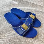chaussons Scholl vintage bleu taille 41 neufs, Bleu, Enlèvement, Sandales de bain