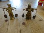 2 jolis petits porteur d’eau en bronze doré, Antiquités & Art, Enlèvement ou Envoi, Bronze