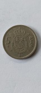 Spanje 5 pesetas 1975, Postzegels en Munten, Verzenden, Overige landen, Losse munt
