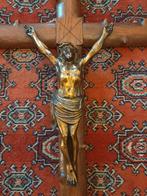 Vintage antieken groot Jezus kruis uit de jaren 1930, Ophalen of Verzenden