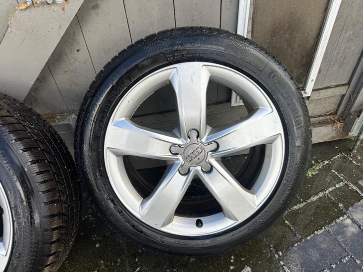 ORIGINELE 18" AUDI A6 VELGEN MET CONTINENTAL WINTERBANDEN, Auto-onderdelen, Banden en Velgen, Velg(en), Winterbanden, 18 inch