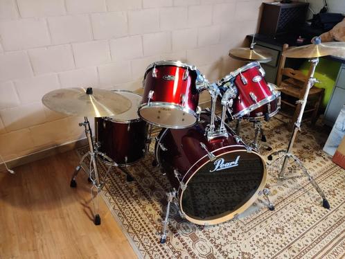 Pearl Vision Birch drumstel – Wine Red finish, Muziek en Instrumenten, Drumstellen en Slagwerk, Gebruikt, Pearl, Ophalen