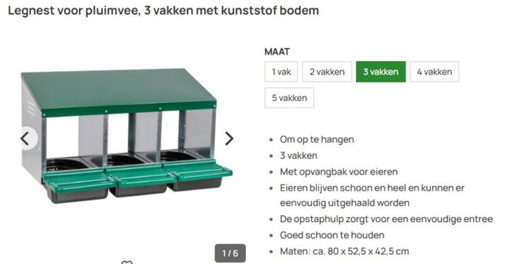 legnest voor pluimvee, Dieren en Toebehoren, Pluimvee | Toebehoren, Zo goed als nieuw, Kippenhok of Kippenren, Ophalen