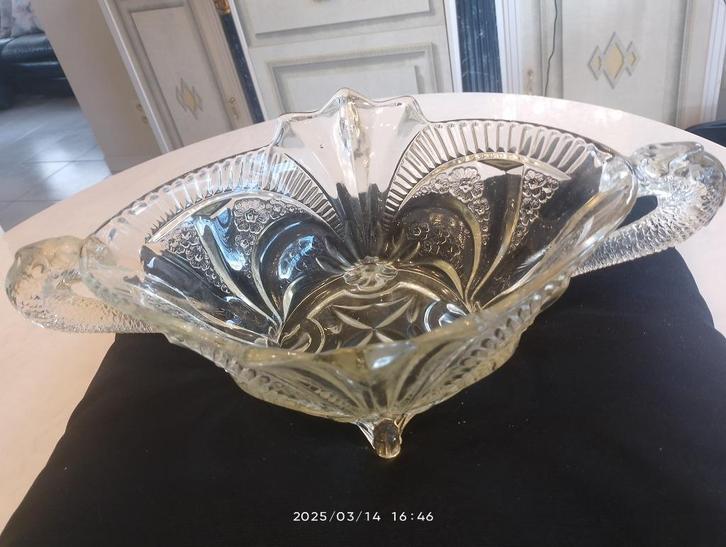glazen Art Deco fruitschaal Brockwitz Friedrich Schei, Antiek en Kunst, Antiek | Glaswerk en Kristal, Ophalen of Verzenden