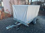gesloten aanhangwagen  750 kg — aluminium, dekzeil en frame, Ophalen, Gebruikt