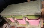 Trofast kast met wieltjes colorwash mintgroen met bakken, Comme neuf, 100 à 150 cm, Colorwash IKEA, 25 à 50 cm
