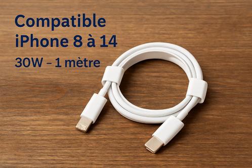 iPhone Lightning USB-C-kabel - 30 W snel opladen - 1 m - Nie, Telecommunicatie, Mobiele telefoons | Apple iPhone, Nieuw, Overige modellen