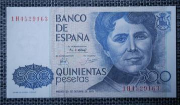 Bankbiljet 500 Peseta Spanje 1979 UNC, Postzegels en Munten, Bankbiljetten | Europa | Niet-Eurobiljetten, Ophalen of Verzenden