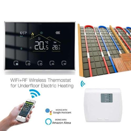 Thermostat à batterie WiFi Beca BHT-8000RF-VA-GBW, Bricolage & Construction, Thermostats, Neuf, Enlèvement ou Envoi