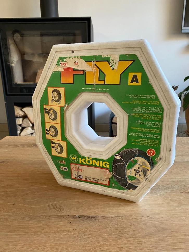 Sneeuwketting personenwagen - flexibele staalkabel KÖNIG FLY, Auto diversen, Sneeuwkettingen, Zo goed als nieuw, Ophalen