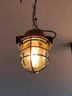 Industriële vintage lamp / kooilamp / bunkerlamp, Ophalen, Gebruikt, Glas, Minder dan 50 cm