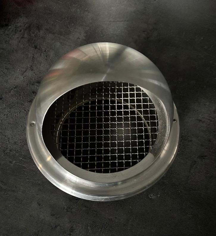 Bolrooster RVS Ø 160mm met grofmazig gaas - hoge doorlaat, Doe-het-zelf en Bouw, Ventilatie en Afzuiging, Nieuw, Ventilator en Afzuiger