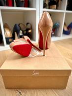 Christian Louboutin Lady Peep Vernis Veau 150 Nu 41, Comme neuf, Autres couleurs, Enlèvement ou Envoi, Chaussures à haut talons