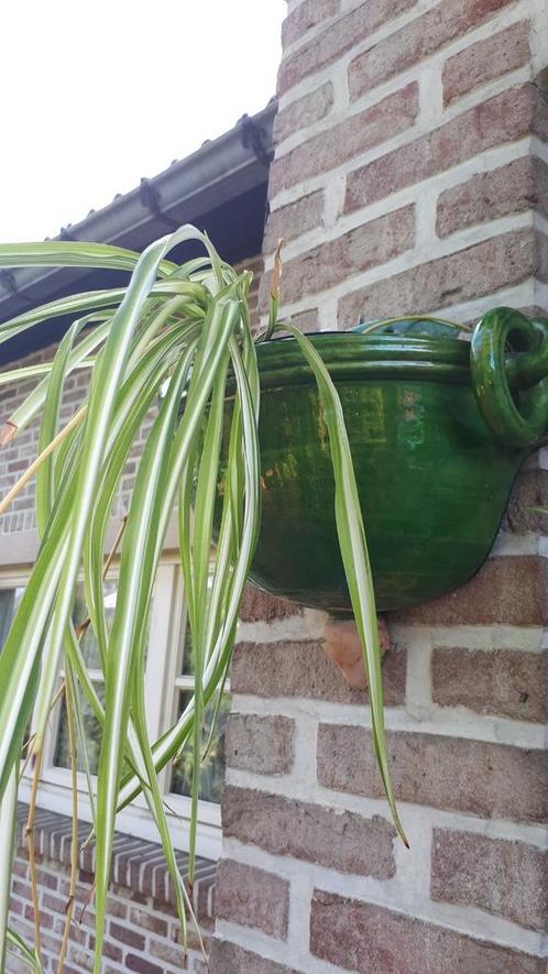 Vintage jardiniere/plantenhanger/hangbloempot Frankrijk BIOT, Antiek en Kunst, Curiosa en Brocante, Ophalen of Verzenden