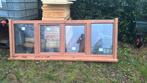 Nieuw houten raam afzelia. 269x99, Doe-het-zelf en Bouw, Ophalen, Zo goed als nieuw