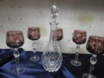 Verres et carafe en cristal VINTAGE, Enlèvement ou Envoi