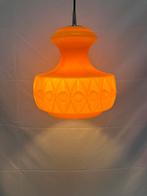 Vintage Peill & Putzler oranje opaline glazen hanglamp 60’, Enlèvement, Utilisé