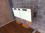 Vintage retro schoolbankje duo, Kinderen en Baby's, Ophalen, Gebruikt
