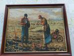 Gobelin achter glas in mooie lijst., Ophalen