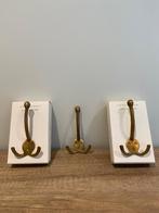 Set van 3 Goudgelakte Wandhaken, Ophalen, Wandhaken, Nieuw, Minder dan 100 cm