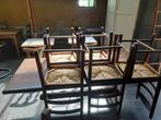 Massieve houten tafel met 6 stoelen, Articles professionnels, Horeca | Mobilier & Aménagement, Enlèvement ou Envoi