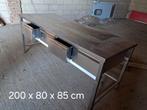 Inox tafel/kast, Ophalen