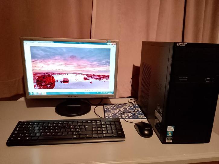 PC COMPLETE DESKTOPCOMPUTER (KABEL + WIFI), Computers en Software, Harde schijven, Gebruikt, Ophalen
