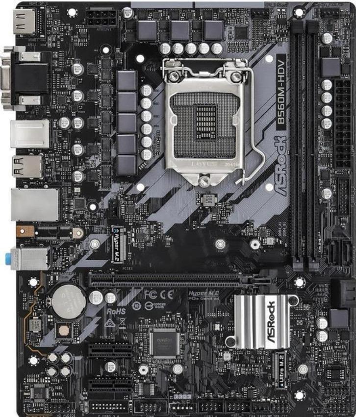 Asrock B560M-HDV LGA1200, Computers en Software, Moederborden, Zo goed als nieuw, Intel, DDR4, Ophalen of Verzenden