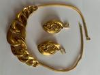 Ensemble collier et boucles d’oreilles or 18 carats 30 gr, Ophalen of Verzenden, Goud, Goud