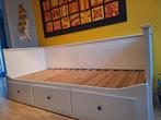 Bed 1 persoon met 3 lades, Huis en Inrichting, Ophalen, Gebruikt, Eenpersoons, Wit