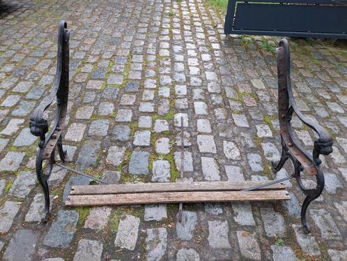 gietijzeren bankpoot, Tuin en Terras, Tuinbanken, Gebruikt, Hout, Ophalen