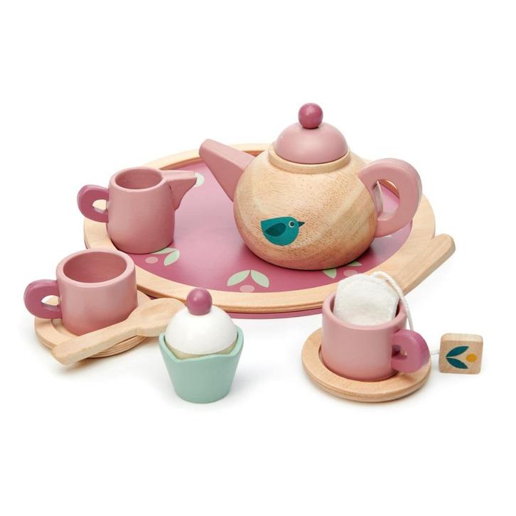 Houten theeservies Birdie Tender Leaf Toys, Kinderen en Baby's, Speelgoed | Speelkeukens, Nieuw, Speelkeuken-accessoire, Hout