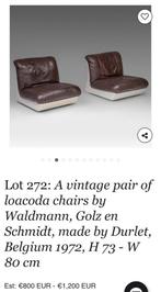 Fauteuil 70s tres bon etat en cuir, Maison & Meubles, Enlèvement