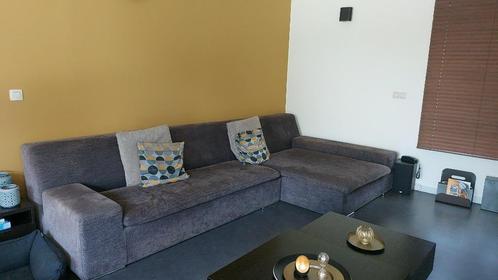 Canapé ALBERTA en tissu gris, Huis en Inrichting, Zetels | Zetels, Gebruikt, Hoekbank, Vierpersoons of meer, 300 cm of meer, 150 cm of meer