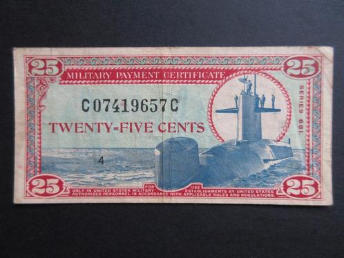 25 Cents ND (1969) Armée américaine/États-Unis P-m77, Timbres & Monnaies, Billets de banque | Amérique, Billets en vrac, Amérique du Nord