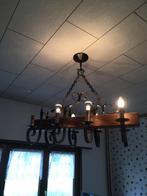 Houten hanglamp met 8 lampen, Ophalen
